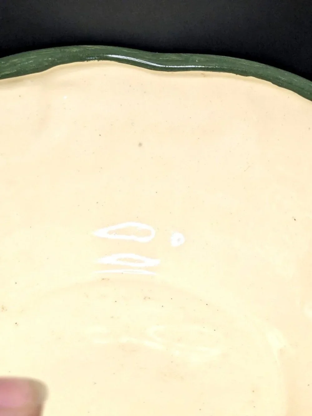 Roseville Ceramics Inc. Mixing Bowl 8.5 Inch Green Ivy Leaves Country Farmhouse